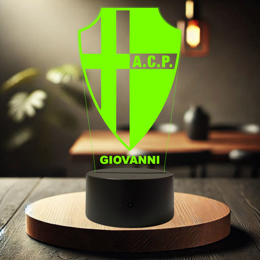 Lampada Led Calcio - Padova - Personalizzata con NOME
