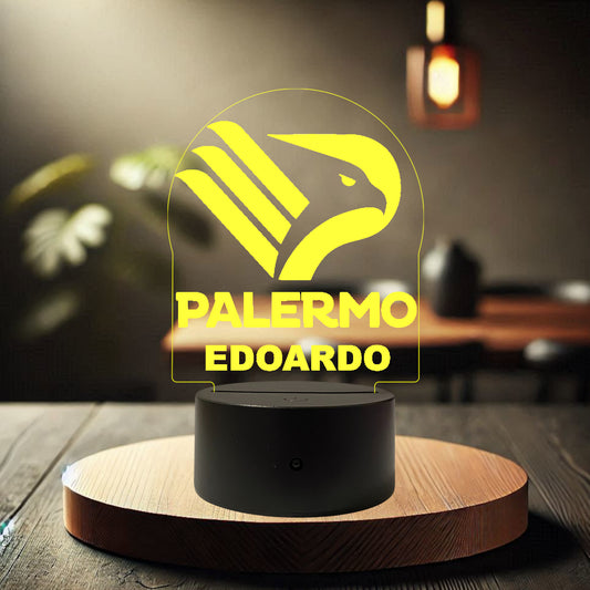 Lampada Led Calcio - Palermo - Personalizzata con NOME