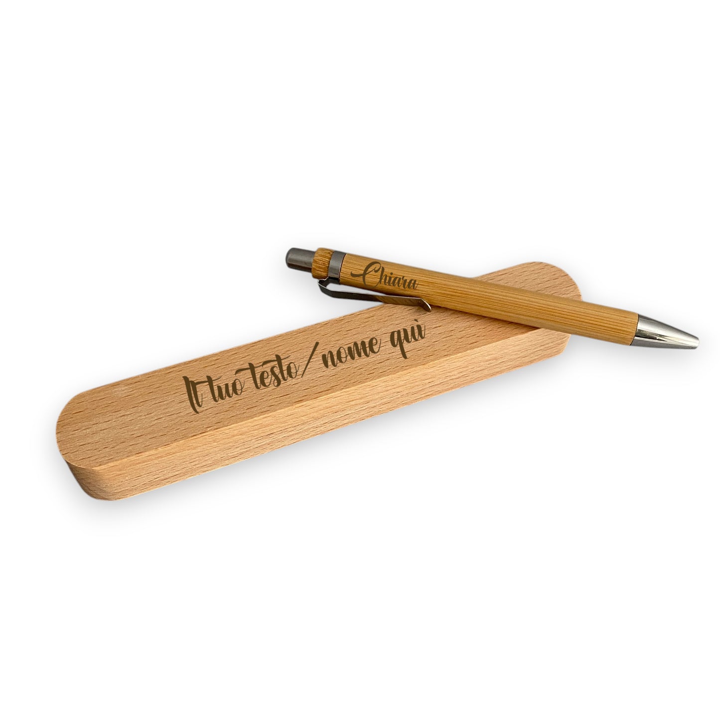 Penna in legno con custodia - Personalizzate