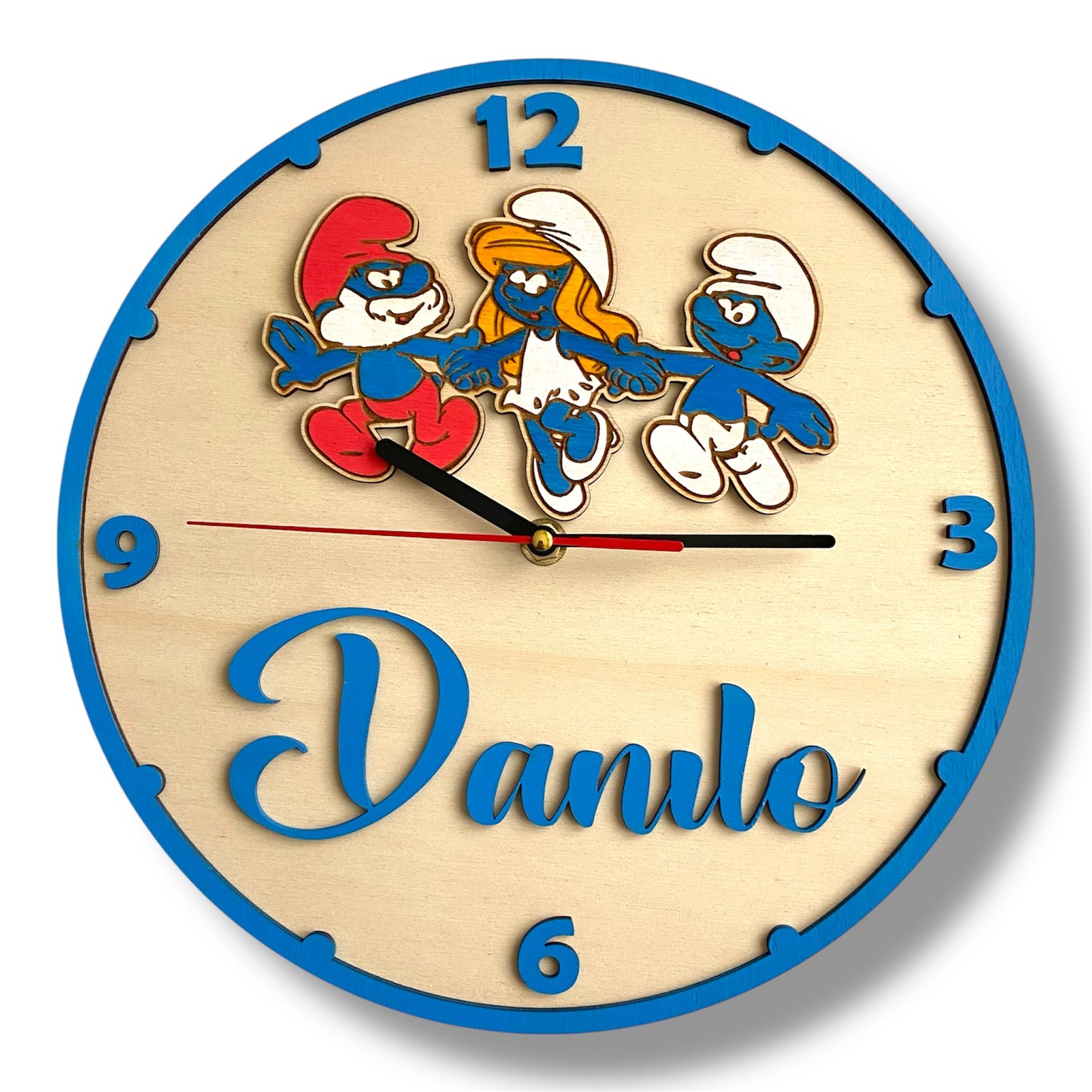 Orologio da parete Puffi - Personalizzato con NOME