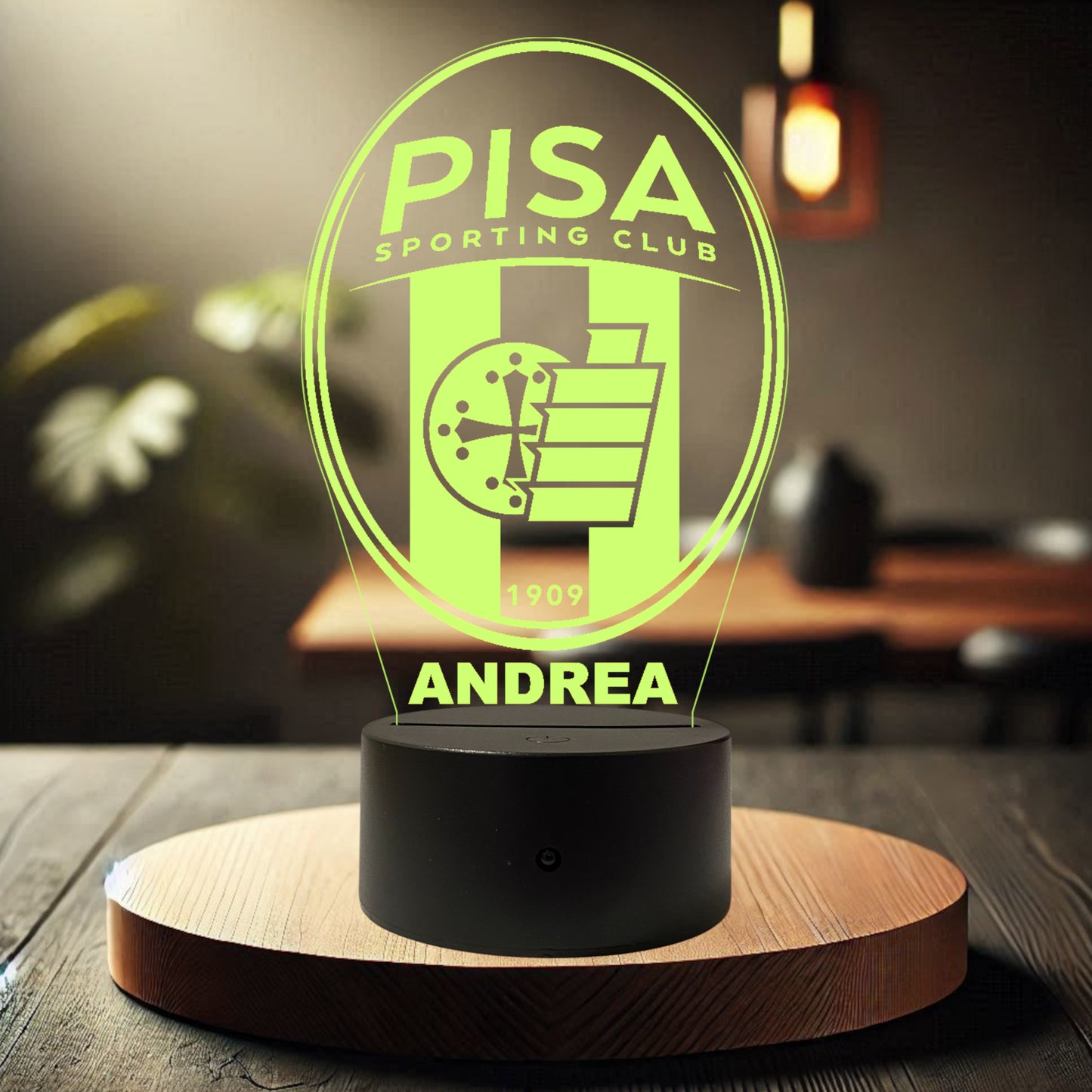 Lampada Led Calcio - Pisa - Personalizzata con NOME