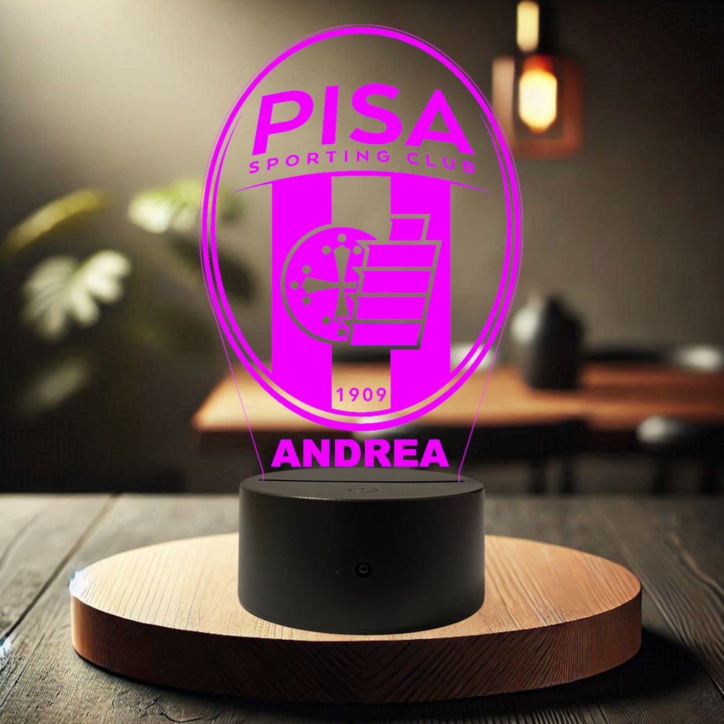 Lampada Led Calcio - Pisa - Personalizzata con NOME