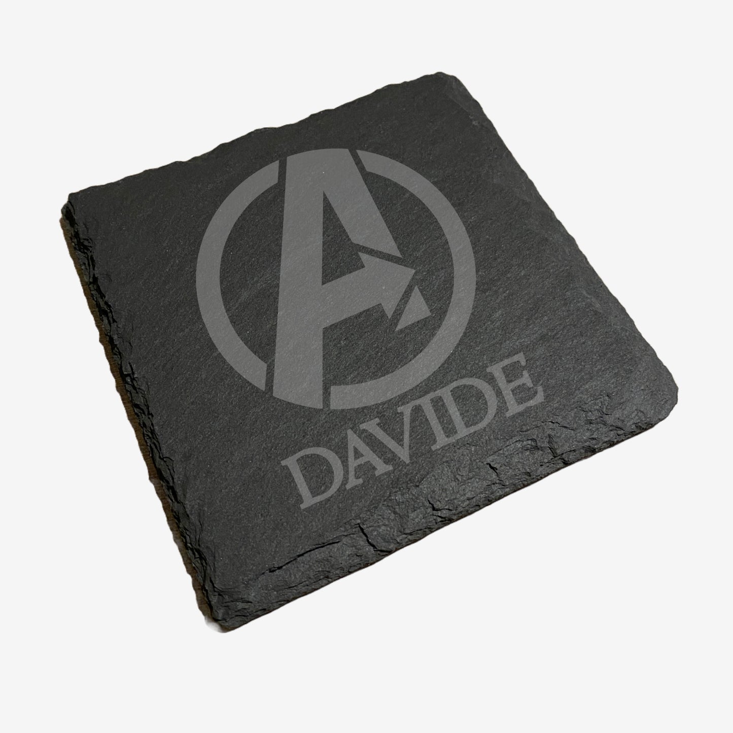 Sottobicchiere in ardesia - AVENGERS - Personalizzato con NOME