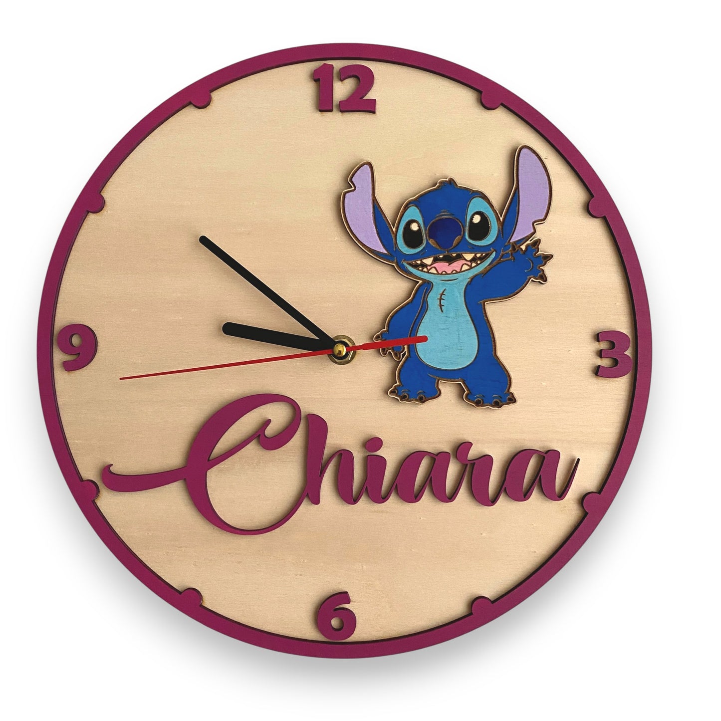 Orologio da parete Stitch - Personalizzato con NOME