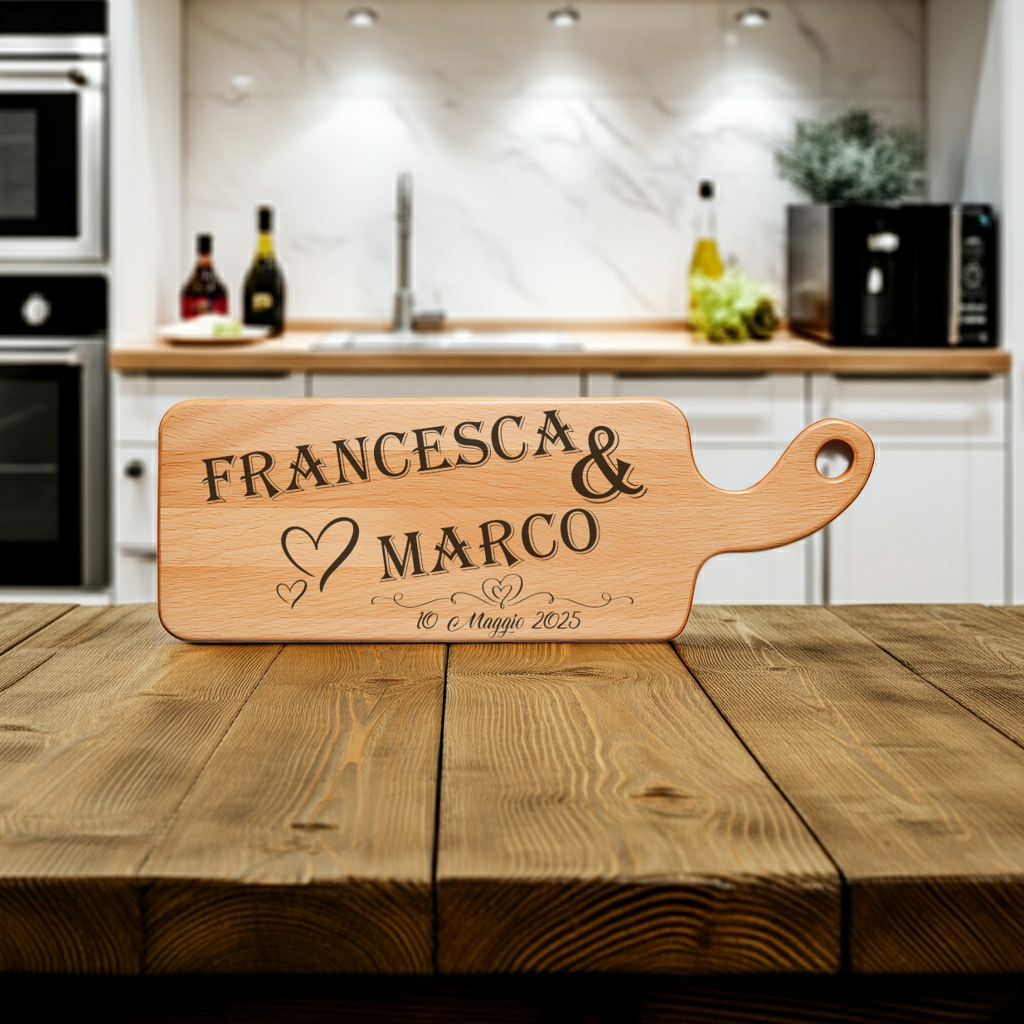 Tagliere in FAGGIO - Coppia - Personalizzato (Art.25)