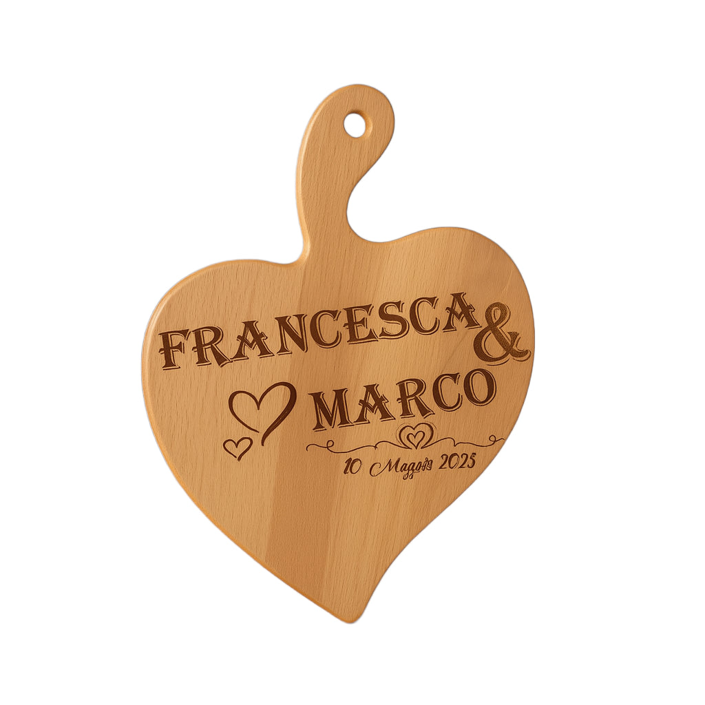 Tagliere in FAGGIO - Coppia - Personalizzato (Art.47)