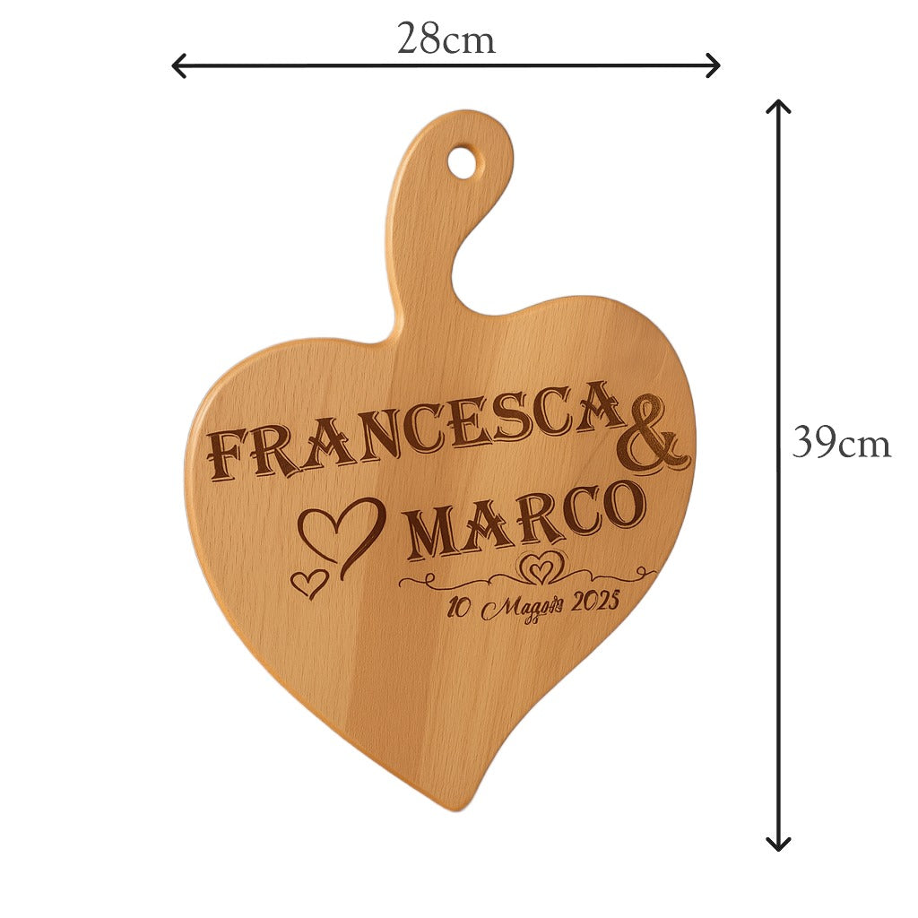Tagliere in FAGGIO - Coppia - Personalizzato (Art.47)