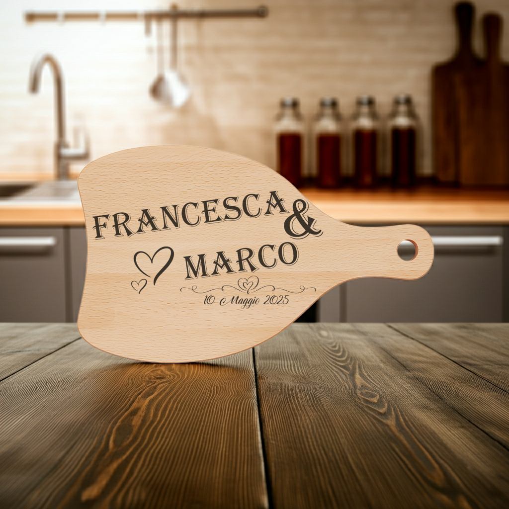 Tagliere in FAGGIO - Coppia - Personalizzato (Art.50)
