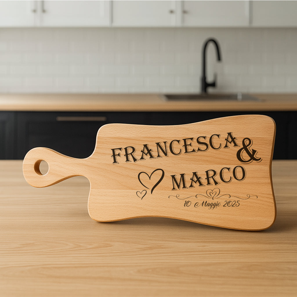 Tagliere in FAGGIO - Coppia - Personalizzato (Art.7)