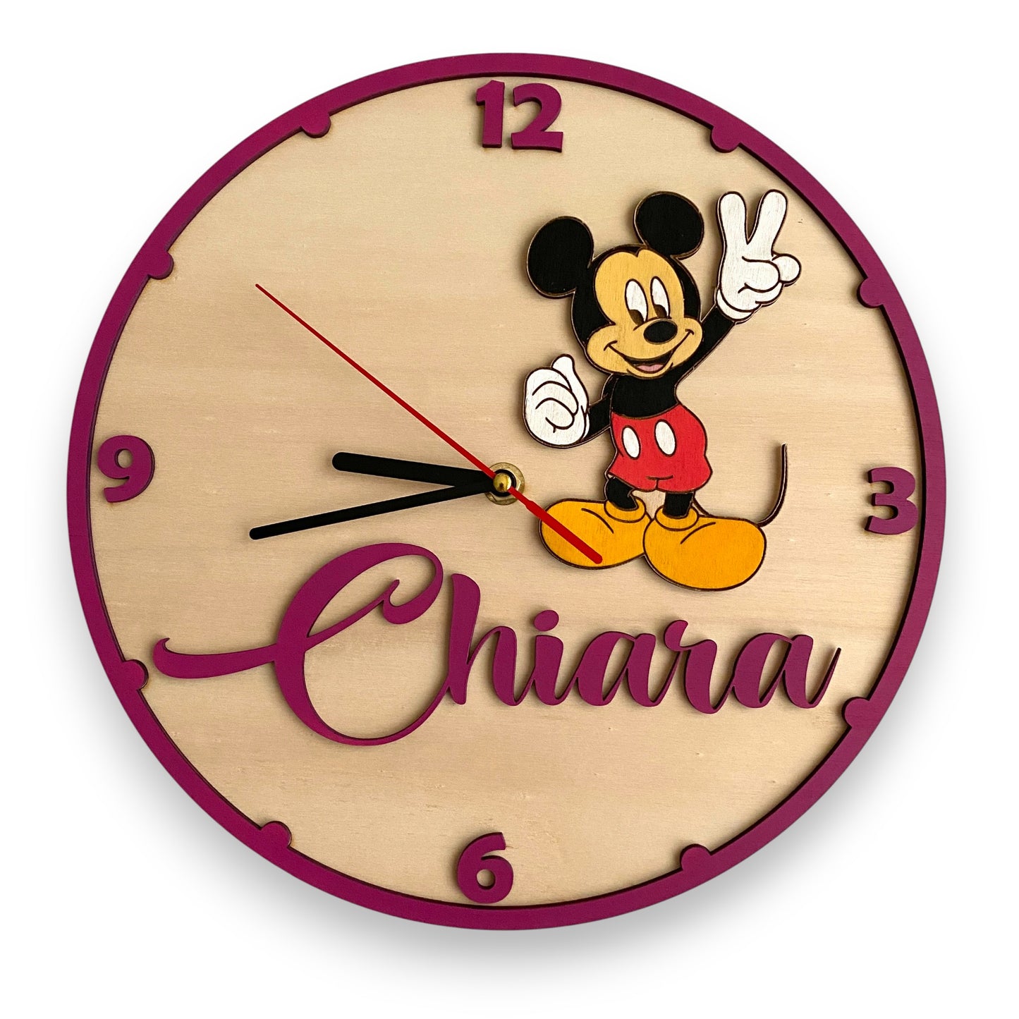 Orologio da parete Topolino - Personalizzato con NOME