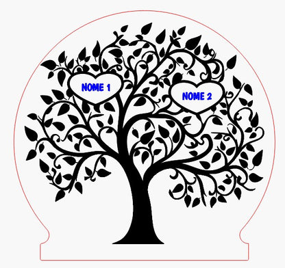 Lampada Led - Albero della Vita Famiglia - Personalizzata con NOMI