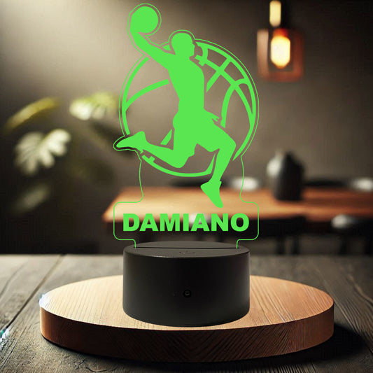 Lampada Led Basket Jump - Personalizzata con NOME