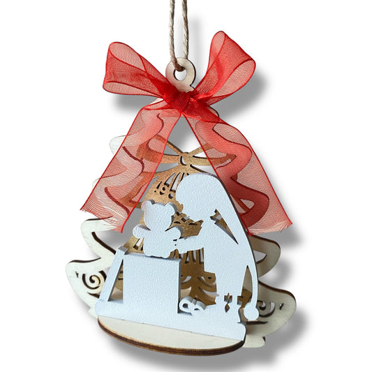 Decorazione Natalizia Alberello 3D - Orsetto