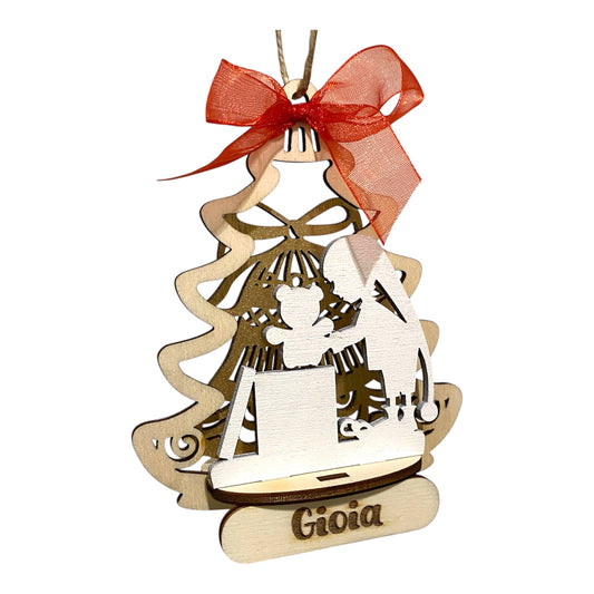 Decorazione Natalizia Alberello 3D - Orsetto Personalizzato con NOME