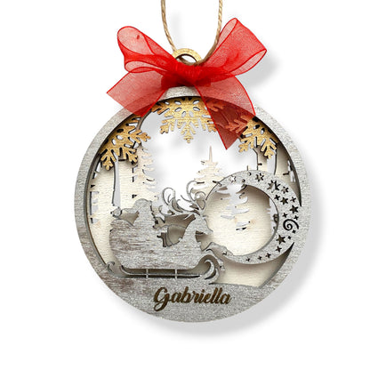 Decorazione Natalizia 3 Strati - Slitta - Personalizzata con NOME