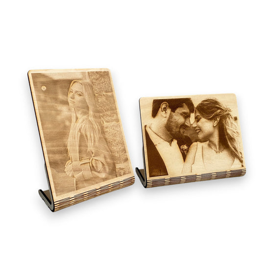 Foto incisa su legno
