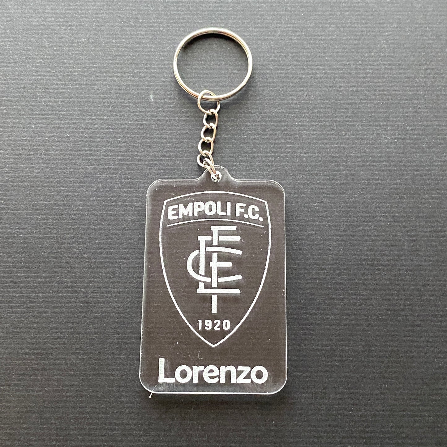 Portachiavi STEMMA SQUADRA CALCIO in acrilico  - Personalizzato con il tuo NOME