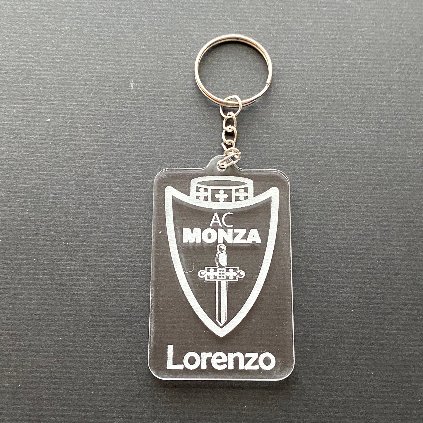 Portachiavi STEMMA SQUADRA CALCIO in acrilico  - Personalizzato con il tuo NOME