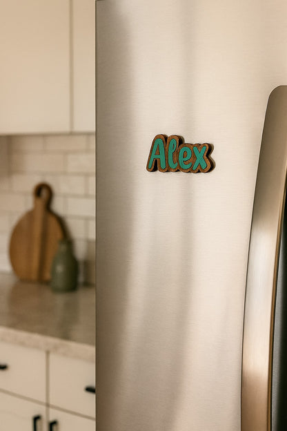 Calamita in legno - Nome Personalizzato