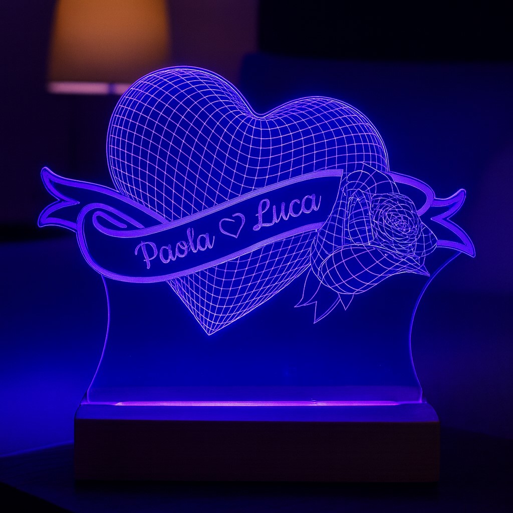 Lampada Cuore Personalizzata con NOMI
