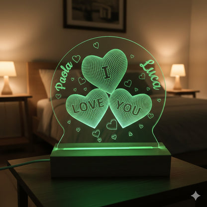 Lampada Cuore Personalizzata con NOMI
