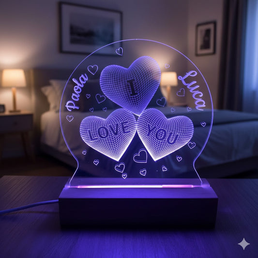 Lampada Cuore Personalizzata con NOMI