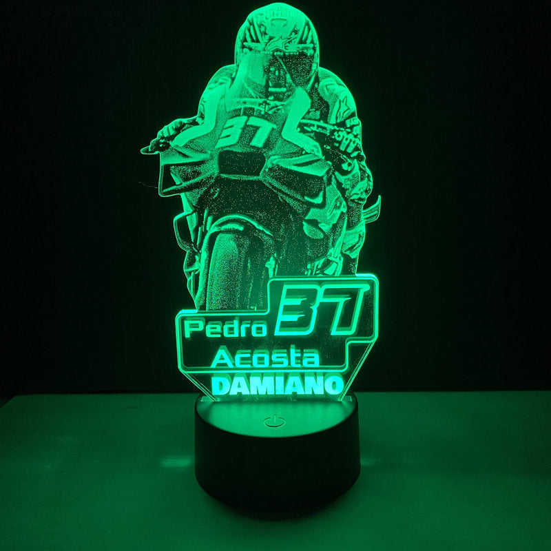 Lampada LED Pedro Acosta Personalizzata con Nome – Idea Regalo MotoGP