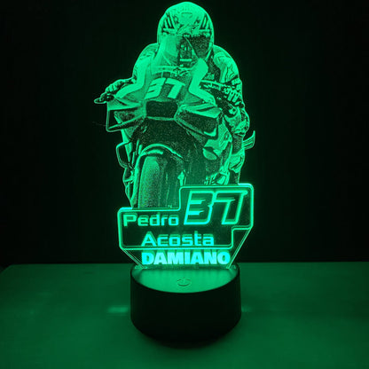 Lampada LED Pedro Acosta Personalizzata con Nome – Idea Regalo MotoGP