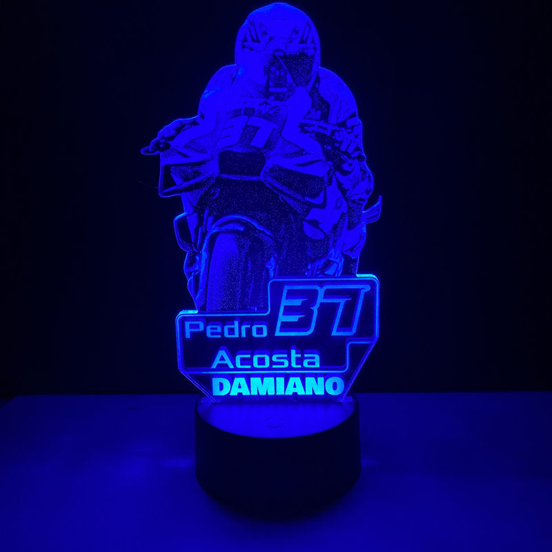 Lampada LED Pedro Acosta Personalizzata con Nome – Idea Regalo MotoGP