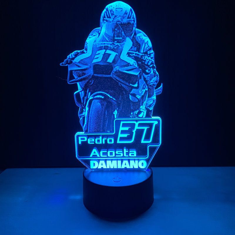 Lampada LED Pedro Acosta Personalizzata con Nome – Idea Regalo MotoGP