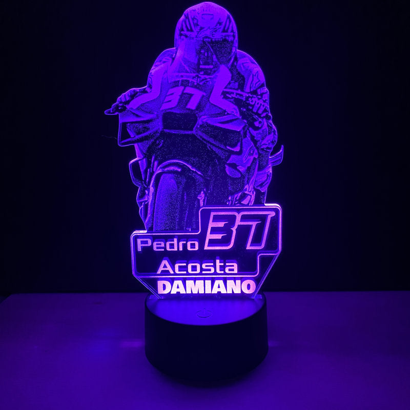 Lampada LED Pedro Acosta Personalizzata con Nome – Idea Regalo MotoGP
