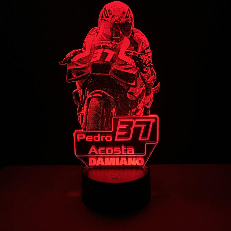 Lampada LED Pedro Acosta Personalizzata con Nome – Idea Regalo MotoGP