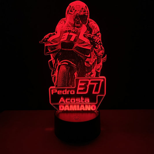 Lampada LED Pedro Acosta Personalizzata con Nome – Idea Regalo MotoGP
