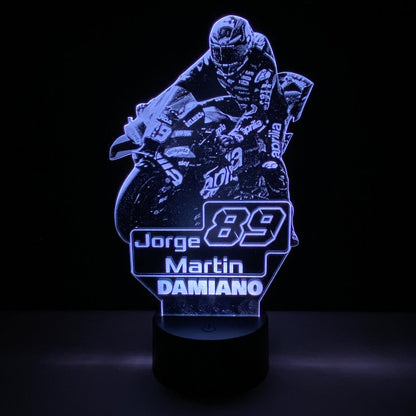 Lampada LED Jorge Martin Personalizzata con Nome – Idea Regalo MotoGP