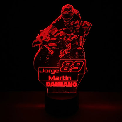 Lampada LED Jorge Martin Personalizzata con Nome – Idea Regalo MotoGP