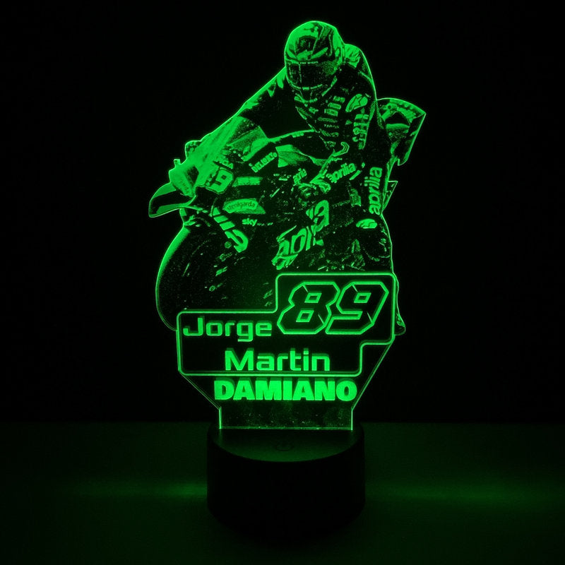 Lampada LED Jorge Martin Personalizzata con Nome – Idea Regalo MotoGP