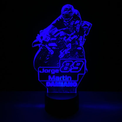 Lampada LED Jorge Martin Personalizzata con Nome – Idea Regalo MotoGP