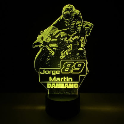 Lampada LED Jorge Martin Personalizzata con Nome – Idea Regalo MotoGP