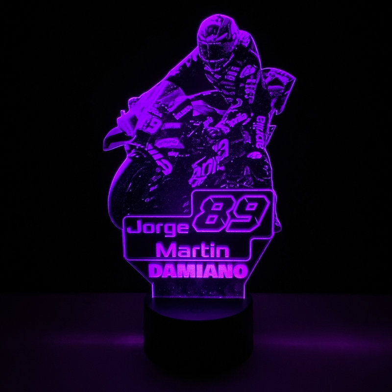 Lampada LED Jorge Martin Personalizzata con Nome – Idea Regalo MotoGP