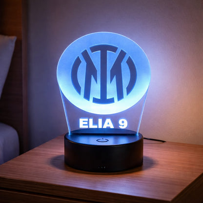Lampada Led Calcio - INTER - Personalizzata con NOME