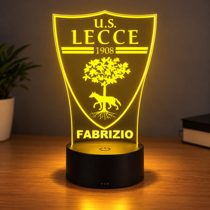 Lampada Led Calcio - LECCE - Personalizzata con NOME