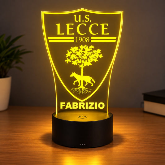 Lampada Led Calcio - LECCE - Personalizzata con NOME
