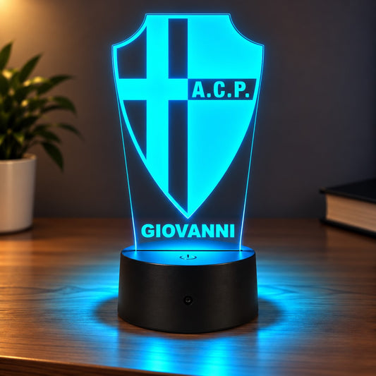 Lampada Led Calcio - Padova - Personalizzata con NOME