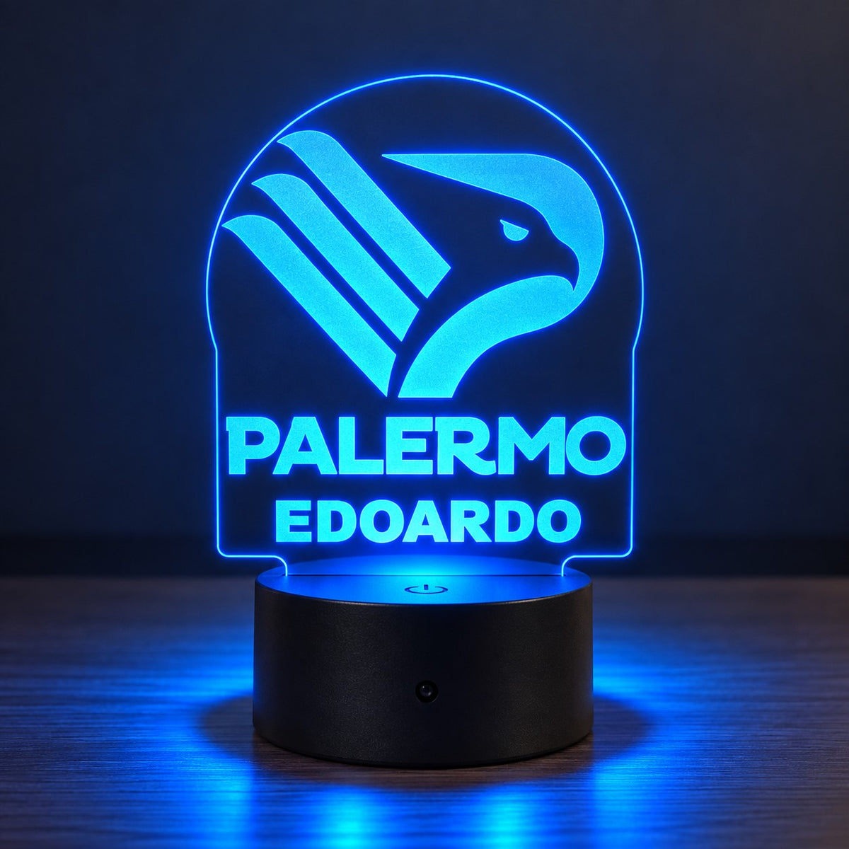 Lampada Led Calcio - Palermo - Personalizzata con NOME