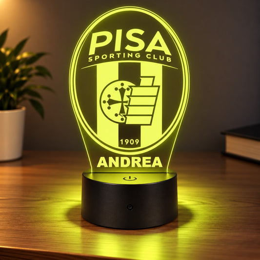 Lampada Led Calcio - Pisa - Personalizzata con NOME