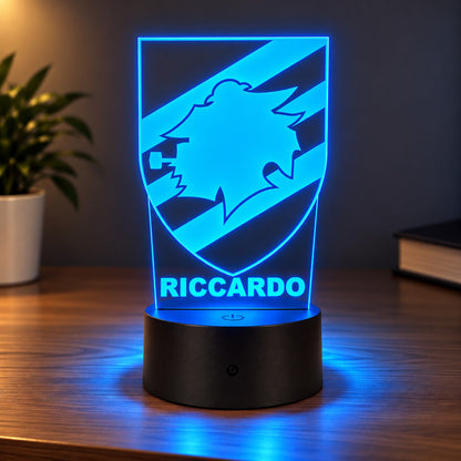Lampada Led Calcio - Sampdoria - Personalizzata con NOME