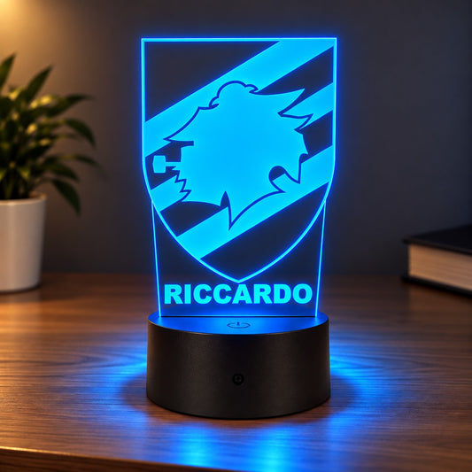 Lampada Led Calcio - Sampdoria - Personalizzata con NOME