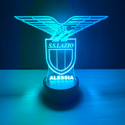 Lampada Led Calcio - LAZIO - Personalizzata con NOME