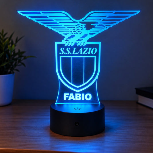 Lampada Led Calcio - LAZIO - Personalizzata con NOME