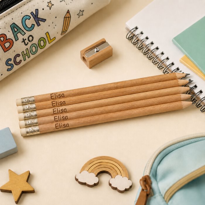 Kit 5 Matite Personalizzate con Nome – Back to School